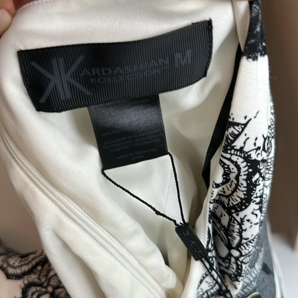 Kardashian Kollection Black and White Striped Midi Dress - Picture 12 of 15